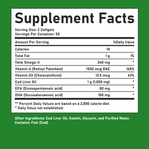 Cápsulas de Aceite de Hígado de Bacalao Personalizadas, Suplemento Dietético, Refuerza el Sistema Inmunológico, Vitaminas y Omega-3 - Product Image 6