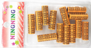 Holzhaar perle für Kinder haar Flecht zubehör Big Hole Haar perle setzt verschiedene Formen - Product Image 3