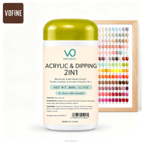 VOFINE Kit de poudre acrylique en vrac personnalisé pour ongles, poudre à tremper pour ongles, kit de poudre acrylique pour ongles