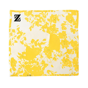 Sciarpa quadrata floreale marca Z 70x70 cm, accessorio di moda leggero in seta per donna, primavera estate - Product Image 1