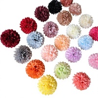 Fleurs artificielles superposées en chrysanthème et boules de ping-pong pour accessoires de cheveux DIY, décoration de mariage, accessoires de photographie en extérieur et décoration intérieure