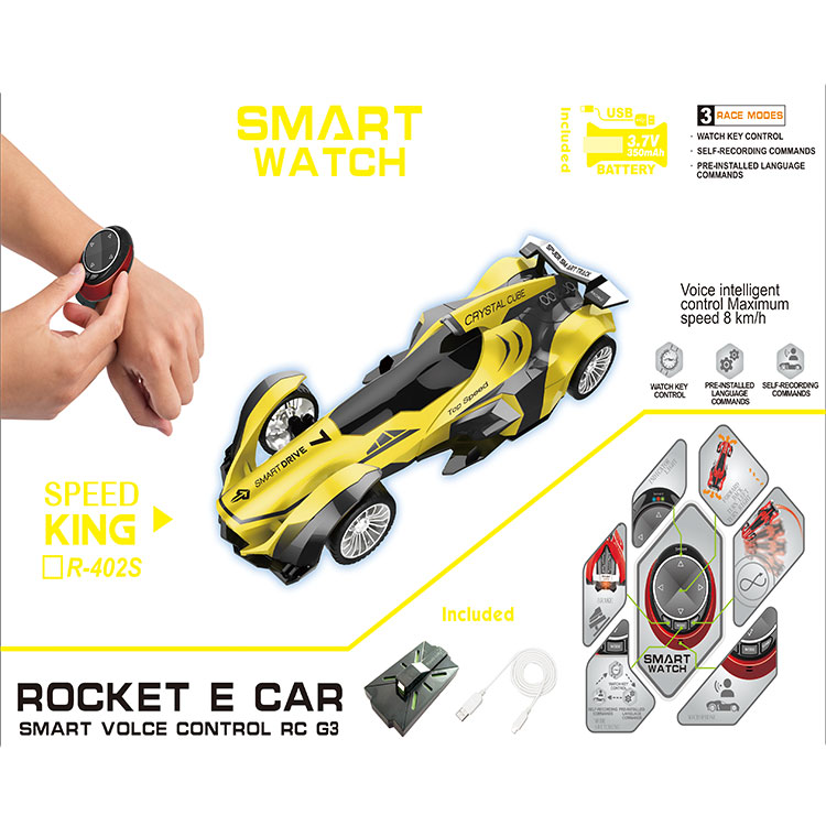 New Christmas gifts customized smart watch remote control car voice Rocket Racing Formula 1 car rc - Product Image 3