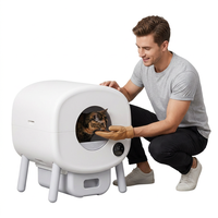 Bac à litière intelligent pour chat avec contrôle à distance par application, nettoyage automatique, facile à nettoyer, faible bruit, enregistrement vocal et caméra
