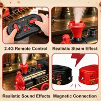 Jouet de train serpent télécommandé 2.4G RC, qui bouge, mange, aval, capture, avec jet de vapeur, lumières et son
