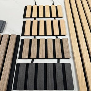 Moderno 20*16cm MDF acustica pannello di parete facile installazione di legno stlato pannello adesivo <span class=keywords><strong>per</strong></span> palestra Hotel parete di assorbimento del suono della parete caratteristica - Product Image 5