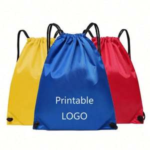 Custom Logo Eco-friendly <b>Drawstring</b> <b>Backpack</b> Stripe Design Waterproof Polyester Lining Sport Gym Bag for Volleyball Golf - Product Image 3