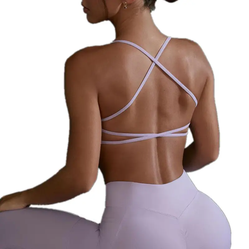 Chaleco de yoga Naked Sense de nuevo estilo, ropa de fitness de secado rápido para correr, Sujetador deportivo de alta resistencia a prueba de golpes