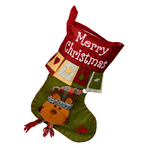 Grandi Calze Natalizie in Feltro con Design Babbo <span class=keywords><strong>Natale</strong></span>, Pupazzo di Neve, Renna e Scritta '<span class=keywords><strong>Buon</strong></span> <span class=keywords><strong>Natale</strong></span>' - Decorazioni per Albero di <span class=keywords><strong>Natale</strong></span> - Product Image 5