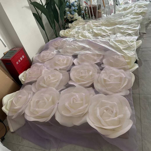 Fleurs géantes en papier M-G06 avec support, décoration pour mariage, toile de fond pour fête, fleurs artificielles géantes en <span class=keywords><strong>EVA</strong></span> - Product Image 4
