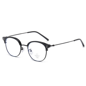 Monturas de Gafas Ovaladas Simples de Marco Completo, Lentes de PC con Protección Anti Luz Azul, Unisex, Lentes Planos YC9541 D1 - Product Image 4
