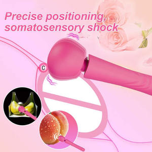 Potente consoladores vibrador Dual Motor goma gran tamaño varita G-Spot masajeador juguete sexual para pareja estimulador de clítoris - Product Image 2