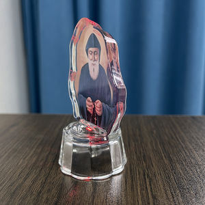 Cristal Santo Charbel cristal católico religión bautismo regalo - Product Image 5