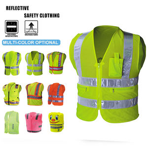 Custom Logo Hi-Vis Jacket Vest with Pocket New Innovation Customized <b>Reflective</b> <b>Safety</b> <b>Clothing</b> - Product Image 4