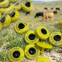 Etiqueta de Oreja RFID Reutilizable ISO11784/5 FDX-B de 30 mm para Animales, 134.2KHz, Etiqueta de Oreja para Vacas, TPU, Gestión de Ganado, EID