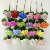 Fleurs artificielles YL pour la décoration de la maison et de mariage, toucher réel, colle douce, 72 pièces, hydrangeas artificiels, fleurs simulées