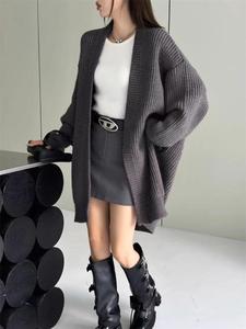 <span class=keywords><strong>Cardigan</strong></span> Corto da Donna, Maglione Sottile con Scollo a V e Maniche Lunghe, <span class=keywords><strong>Cardigan</strong></span> Lavorato a Maglia - Product Image 4