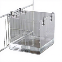 2024 vente chaude oiseau baignoire baignoire acrylique oiseau utiliser épaissi Transparent externe cintre cage à oiseaux