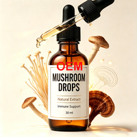 Supplément à base de plantes Extrait de champignon quotidien Liquide pour la mémoire Focus Immunitaire Nerveux Non-OGM Vegan GMP Champignon Lions Crinière Gouttes