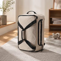 Sac de voyage convertible pour hommes, sac à dos avec fermeture éclair, étanche, pour le sport, la gym, le week-end, bagage à main, grande capacité, léger