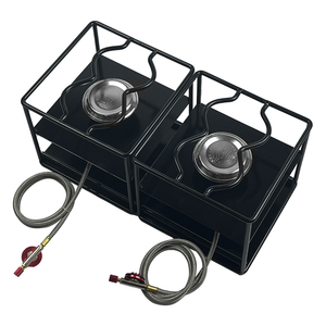 Elegante Cocina de Gas Portátil Ligera de 2 Quemadores |   Estufa de Hierro Fundido de Doble Quemador, Estética y Moderna, para Uso Doméstico en Exteriores, Barbacoa y Camping - Product Image 4