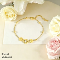 Bracelet tendance pour femme, résistant au ternissement, plaqué or 18 carats, acier inoxydable 304/316, avec breloque papillon