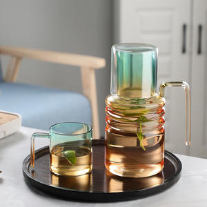 Hervidor de agua fría de gran capacidad, resistente a altas temperaturas, de mármol nórdico azul degradado, para uso doméstico. - Product Image 4