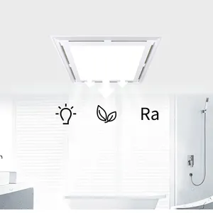 Wholesale Ceiling Exhaust Fan Bathroom Extractor Fans Ceiling Plastic Tubular Ventilation Fan with led panel light