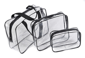 Transparent <b>Clear</b> PVC Lady Style Letter Pattern Waterproof Zipper Cosmetics Case <b>for</b> <b>Travel</b> Storage - Product Image 3