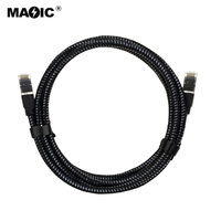 Câble Ethernet Cat 8 blindé en cuivre tressé haute vitesse 40 Gbit/s RJ45, câbles LAN robustes pour PC de jeu