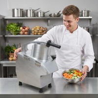 Machine à couper, trancher, râper et hacher les légumes électrique multifonction en acier inoxydable pour usage commercial
