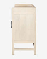 Meuble TV moderne de luxe léger en bois massif avec rangement et rotin naturel pour salon et usage commercial