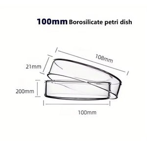 Boîtes de Pétri en verre sodocalcique 60/75/90/100 mm, surface lisse sans bulles - Product Image 2