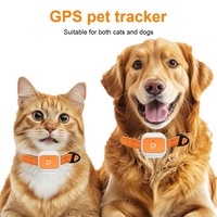 Traceur GPS pour animaux de compagnie avec batterie rechargeable 1000 mAh, collier réglable, localisateur intelligent pour chats et chiens