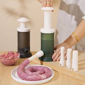 <span class=keywords><strong>Appareil</strong></span> d'irrigation <span class=keywords><strong>manuel</strong></span> pour la maison, outil de remplissage de saucisses à poussée manuelle avec 4 tubes, machine à saucisses manuelle pour saucisses conservées - Product Image 5