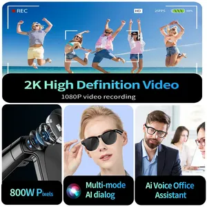 Gafas Inteligentes M01 con IA, Cámara de Video HD de 800W Píxeles, Gafas de Sol Deportivas para Exteriores, Grabación de Voz con IA, Traducción de Llamadas, Gafas de Oficina - Product Image 2