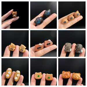 ลูกปัดไม้พีชรูปหัวใจสำหรับทำสร้อยข้อมือ ของตกแต่งไม้ DIY อุปกรณ์งานฝีมือ - Product Image 5