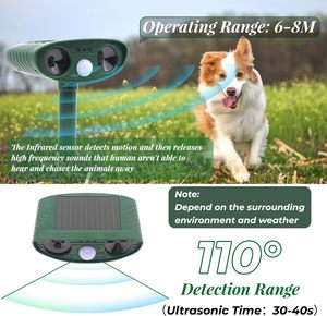 Répulsif pour chiens <span class=keywords><strong>et</strong></span> chats à ultrasons puissant, solaire, étanche, à détection de mouvement, pour extérieur - Product Image 4