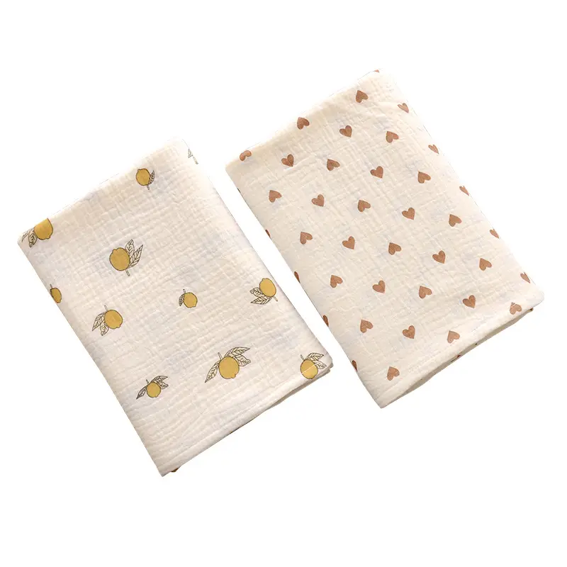 Hot sale low MOQ new design high quality organic cotton bath towel muslin swaddle baby blanket