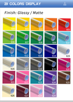 Rouleau de films vinyles autocollants brillants et mats de différentes couleurs JiuJiu pour traceur de découpe