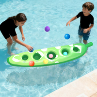 Spaßige Pool-Spielzeuge: Pod-förmiges aufblasbares Cornhole-Board – Schwimmendes Wasserspiel für Kinder zum Ballwerfen – Ideal für Sommer-Outdoor-Partys
