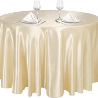Nappes en satin personnalisées en gros, jupes de table en soie unie imperméables pour tables rondes d'hôtel, utilisation pour mariages et restaurants