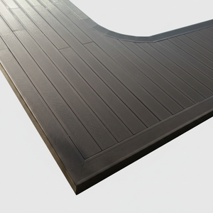 Profilo Moderno in WPC Spessore 18mm per Decking e Pavimentazioni da Esterno Materiale Teak e Rovere Impermeabile e Antiscivolo Legno Composito - Product Image 2