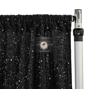 Décorations de <span class=keywords><strong>mariage</strong></span> ANNIELU en velours noir premium avec paillettes, location de toile de fond pour lieux intérieurs - Product Image 5