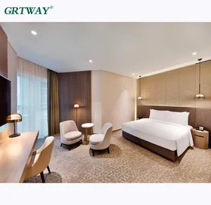 GRT7027酒店家具制造商出售现代5星级豪华中东风格酒店家具卧室套装