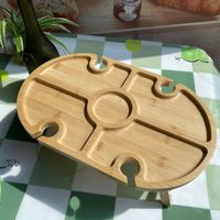 Table de pique-nique en bambou pliable Portable Table de Camping en bois écologique pour la plage pour les pique-niques de randonnée de Camp en plein air