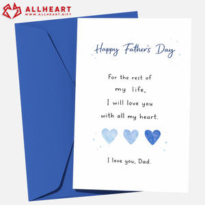 Tarjetas Personalizadas para el Día del Padre de 5x7 Pulgadas, Tarjeta Te Amo, MOQ Bajo, con Sobre y Adhesivo - Product Image 1