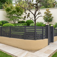 Valla de Jardín Moderna de Aleación de Aluminio con Punta de Lanza, Valla de Privacidad para Exteriores de 6 Pies para Casas y Granjas, Fácil Montaje, Modelado 3D, Impermeable