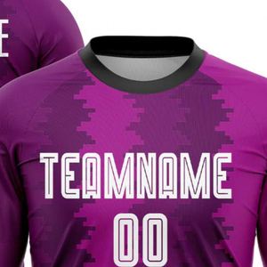 NUEVA Camiseta de Fútbol de Manga Larga Morada Premium, Transpirable, para Deportes de Equipo, para Entrenamiento de Clubes y Partidos de Liga - Product Image 4