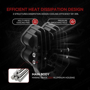 Luces LED de Niebla de 4 Pulgadas y 50W, Luz de Conducción Diurna Ámbar DRL para Camionetas Todoterreno 4x4, UTV, SUV, ATV, 9000LM, 12V, Resistentes al Agua, Luz de Trabajo - Product Image 5