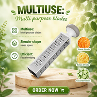 Hete Aanbieding RVS Slanke Handmatige 4-zijdige Rasp voor Fruit en Groenten, Keukenhulp met Comfortabel Handvat, Kaassnijder